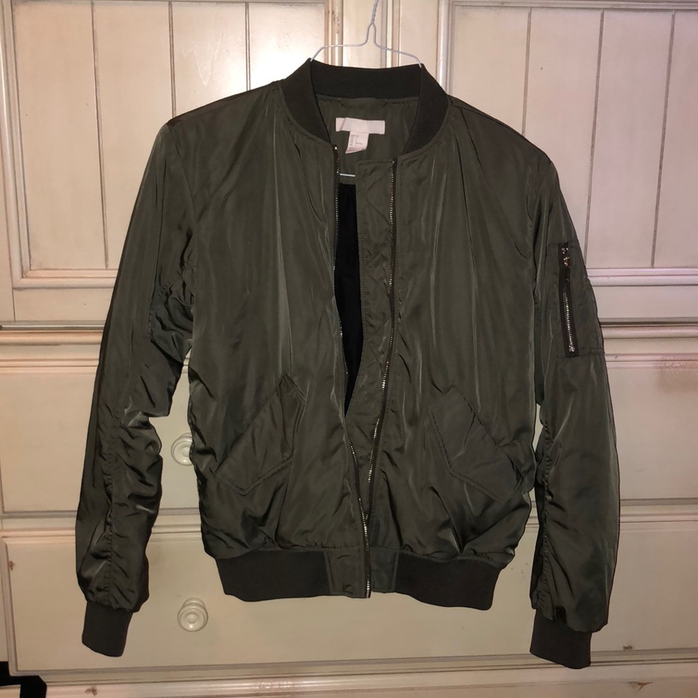 H&M Army Green Bomber Jacket